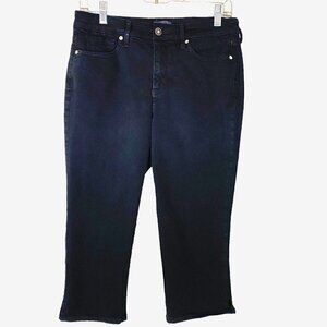 NYDJ Capris Pants Lift X Tuck Black 8 12-12